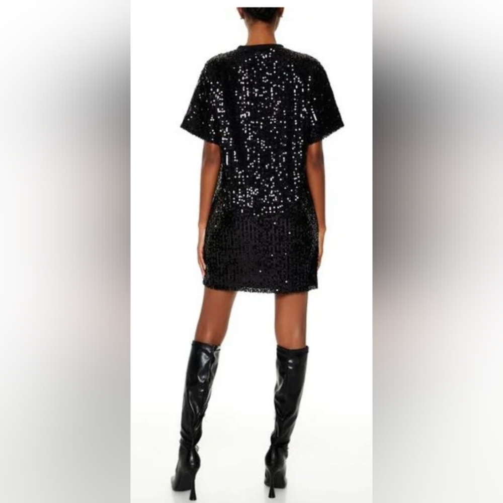 Sequin "It's My Birthday" T-Shirt Dress NWT (S & M Available) - Picture 3 of 4